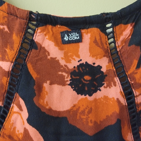 Volcom Poppy Print Short Dress Junior Size XS - Picture 5 of 7